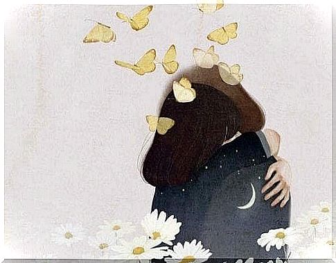 young-people-hug-with-butterflies-on-their-heads