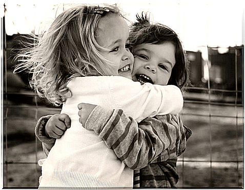 Friends who hug tightly and the world breathes with me