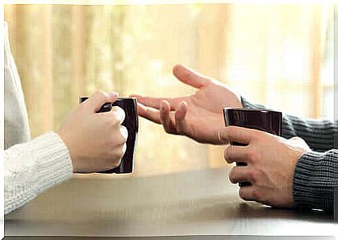 Hand movement during a conversation