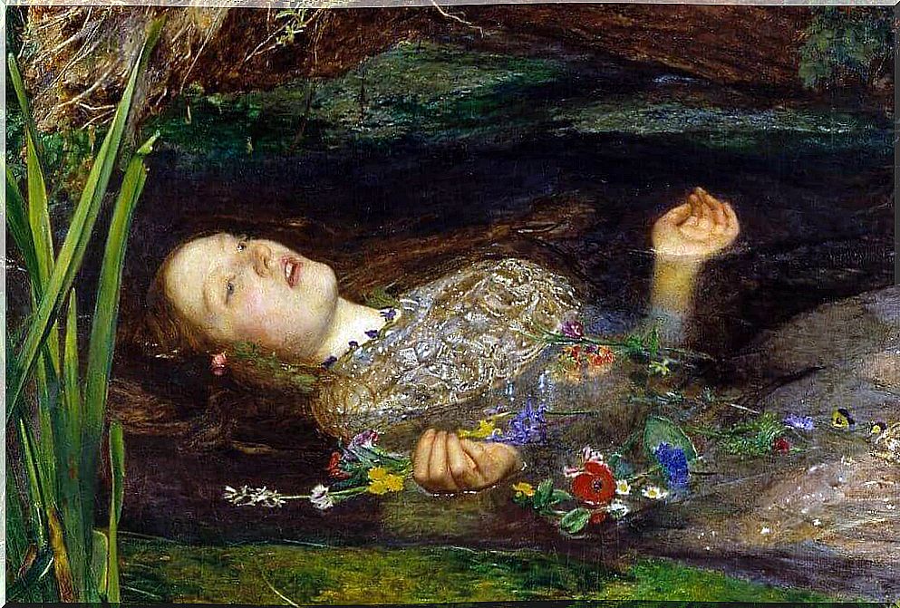 Representation of Ophelia's death